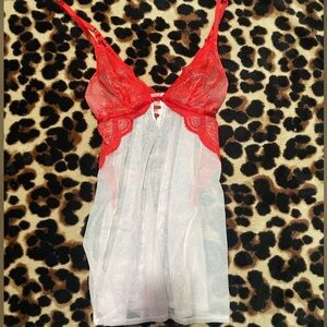 Red and pink cheer lingerie size M